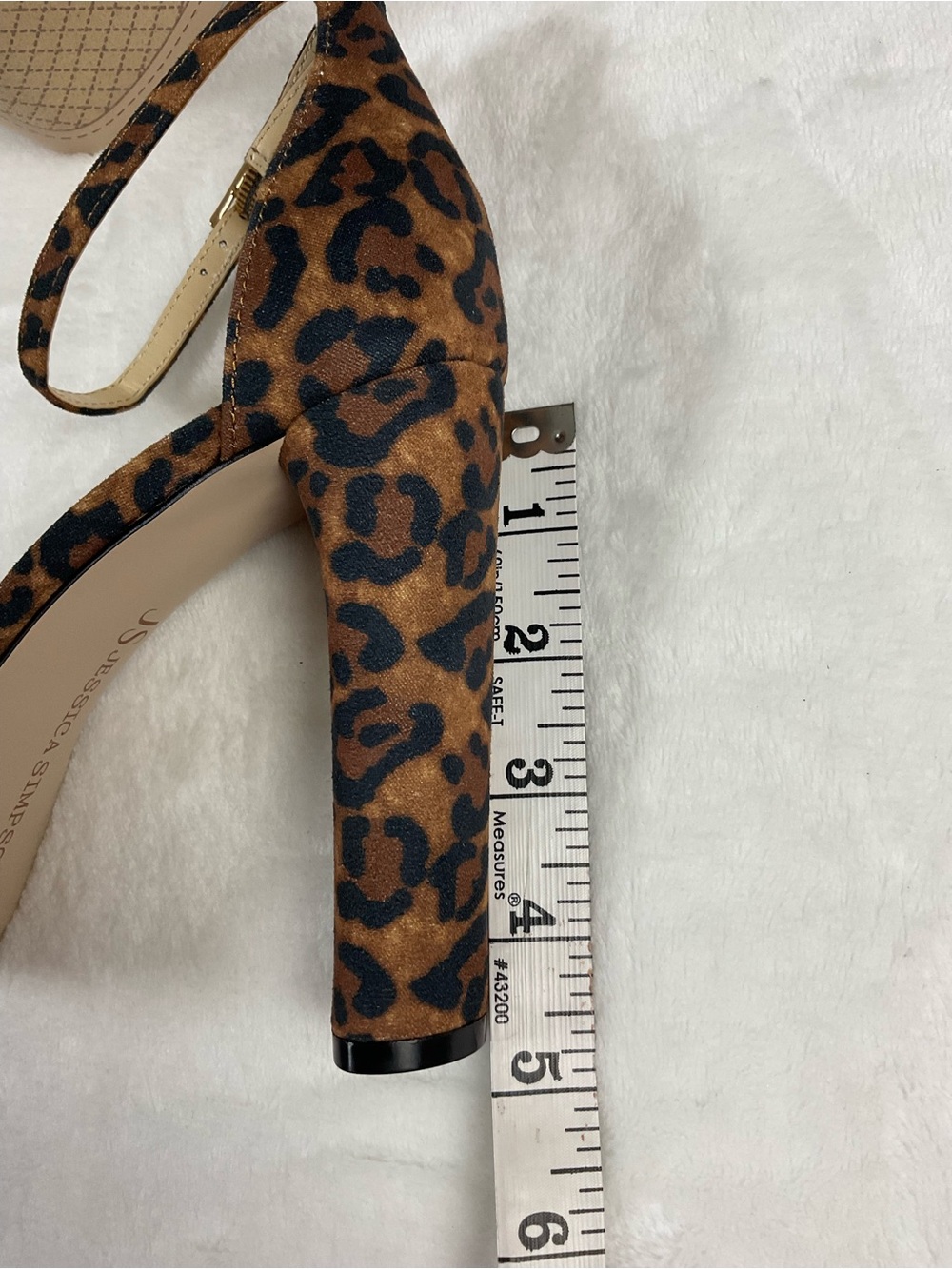 Jessica Simpson Animal Print Platform Heels Ankle Strap Size 8.5 - Picture 8 of 10